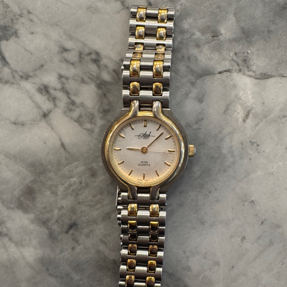 Attwood & Sawyer A&S vintage Swiss Mvmt Watch Womens TwoTone,30M water resistant